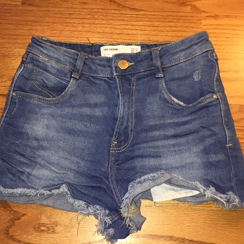 Zara High-waisted Denim Shorts